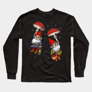 Magic Mushrooms Fantasy Gnomes Long Sleeve T-Shirt